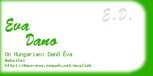eva dano business card